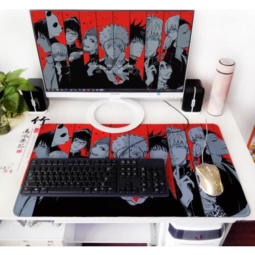 Anime Jujutsu Kaisen Mouse Pad Gojo Satoru Cosplay Large Waterproof Keyboard Mouse Pad Otaku Laptop Desk Gaming Play Mat Unisex
