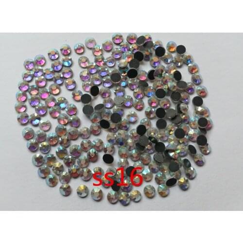 Buy 5 get 6 SS16 1440pcs/Bag Clear AB Crystal DMC HotFix FlatBack Rhinestones strass,DIY iron glass garment Hot Fix crystals