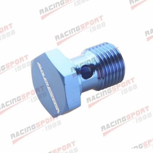 M16 x 1.5 Metric Banjo Bolt Brake Line Fitting Adapter Blue