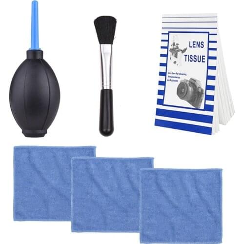 Dust Cleaner Camera Lens Screen Cleaning Kit Cleaning Cloth Air Blower Dust Brush Lens Paper Set For Canon DSLR Camera