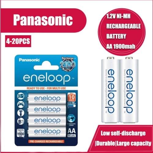 New Panasonic Eneloop 1900mAh AA 1.2V NI-MH Rechargeable Batteries For Electric Toys Flashlight Camera Pre-Charged Battery
