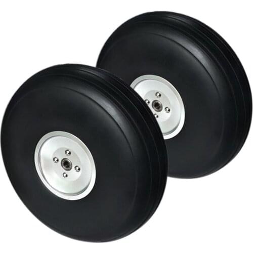 New Design 1 Pair 8.5"/216mm PU wheel With Aluminum Hub For RC Airplane