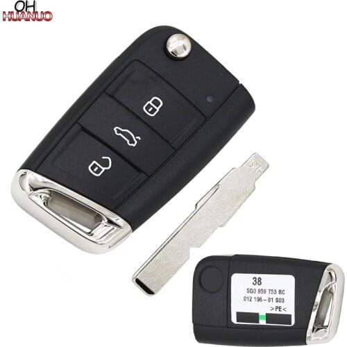 OEM Smart Remote Key Fob 3 Button For VW Tiguan L 434MHZ ID48 Chip 5G0 959 753 BC(One Button Start) Original Key