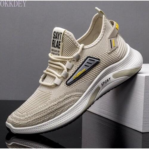 Autumn Mens Shoes New Flying Woven Breathable Casual Shoes Wear-Resistant Mens Fashion Sports Mens Shoes Factory Direct Sales