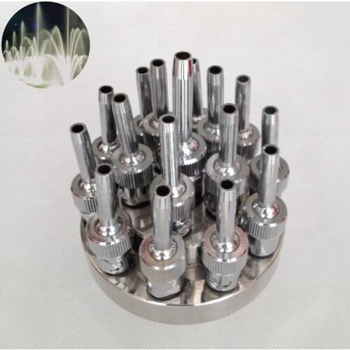 Stainless Steel Adjustable 1" D25 Three Layer Flowers Spray Sprinkler Style Stylet Interlobule Pool Fountain Nozzle