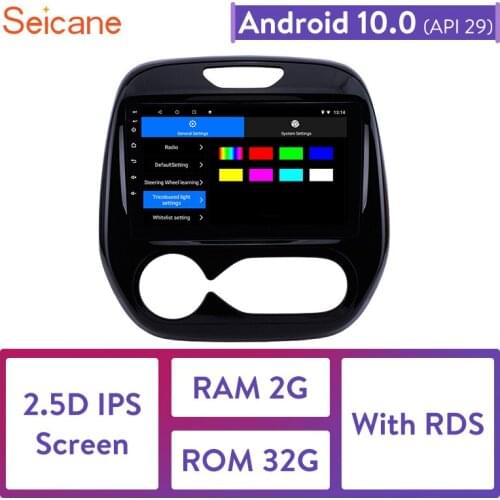 Seicane 9" Android 10.0 HD Touchscreen car Radio for 2011-2016 Renault Captur CLIO Samsung QM3 Auto A/C with Bluetooth GPS USB
