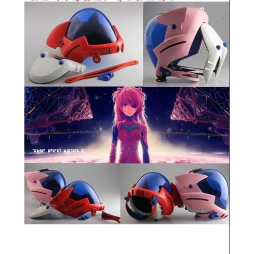 Anime NEON GENESIS EVA Helmet Asuka Langley Soryu Helmet Ayanami Rei Acrylic Mask Cosplay Halloween Props Joycos