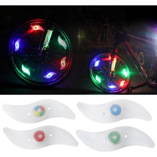 3 Flash Modes Bicycle Willow Leaf Spoke Light Bike Wheel Spoke Flashlight Wire Tire Tyre Wheel Light Cycling Warning Lights
