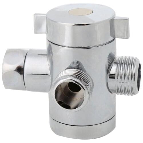 G1/2 Inch Bathroom Three Way T Adapter Tee Connector Valve For Toilet Bidet Shower Head Diverter Valve Shower Head Shunt W315