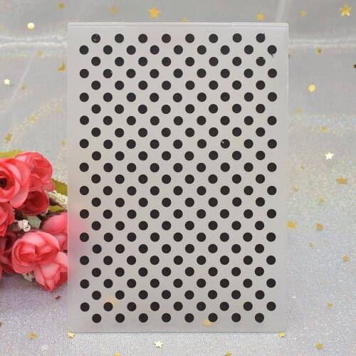 Dots Pattern 3D Embossing Folders for DIY Scrapbooking Paper Card Making Craft Plastic Embossing Template Stencil