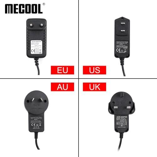 Mecool Android TV Box adapter EU UK US AU Plug
