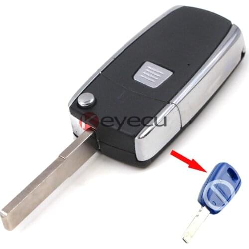 KEYECU Replacement 1 Button Remote Key Shell Case FOB Conversion Folding Type KIT For Fiat Punto Bravo Doblo