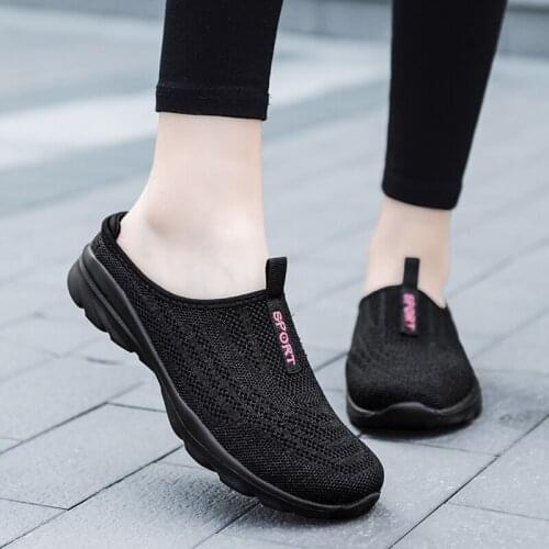 Women Slippers 2021 Summer Breathable Mesh Outdoor Casual Shoes Women Mules Shoes Sandalias Flip Flop Zapatos De Mujer
