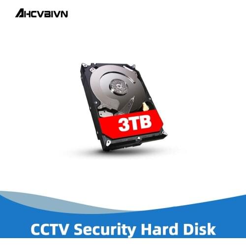 AHCVBIVN 3.5 inch SATAIII Hard Disk Drive 3TB HDD 64MB 7200rpm for CCTV System DVR NVR Camera Surveillance Kits