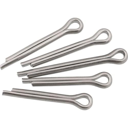 10/20PCS Split Cotter Straight Split-Pins Pins Stainless Steel A2 Retaining Size M3 M4 M5