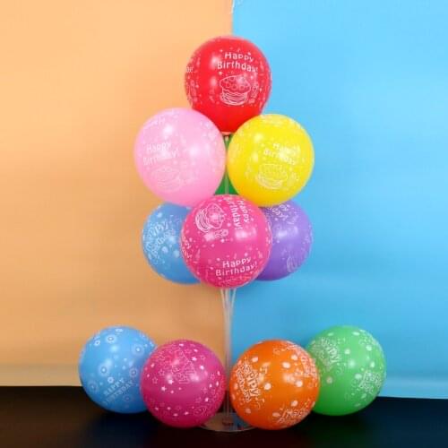 10pcs/lot 12 Inch Birthday Latex Printed Balloons Childrens Birthday Party Balloons Baby Shower Happy Birthday Party Supplies