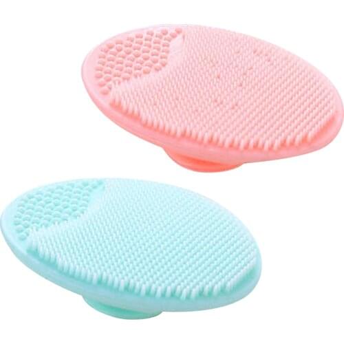 2 Pieces Manual Facial Pore Cleansing Brush Skincare Scrubber Exfoliator Pad