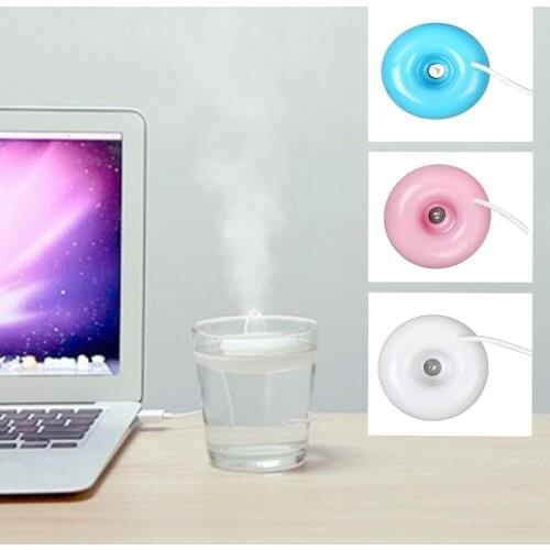 2021 New Mini Portable Donuts USB Air Humidifier Purifier Aroma Diffuser Steam For Home