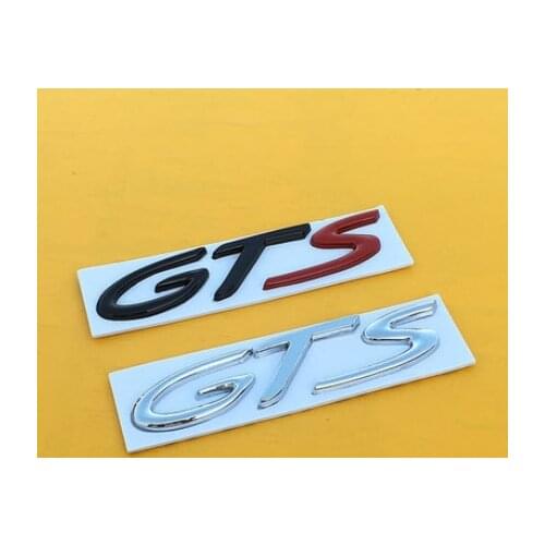 3D Auto Metal GTS Shape Chrome Badge Emblem Decals Sticker Motorbike Modified Car Assessoires