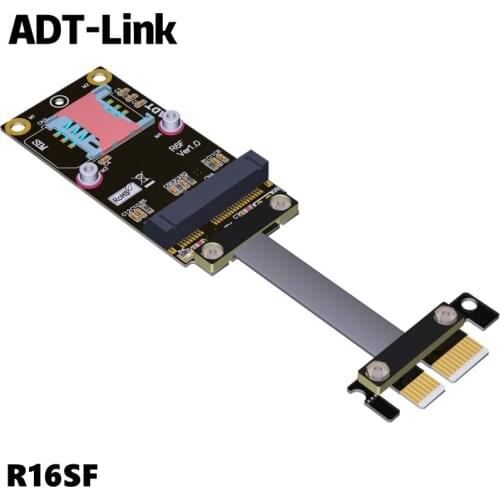 ADT-Link PCI express 3.0 x1 to mini PCIe (minicard) Extension Cable extender adapter extension cable PCIe mpcie R16SF High speed