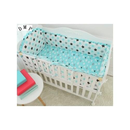 Promotion! 5PCS Cartoon baby bedding set room decor Customize baby bed around set unpick and wash (4bumpers+sheet)
