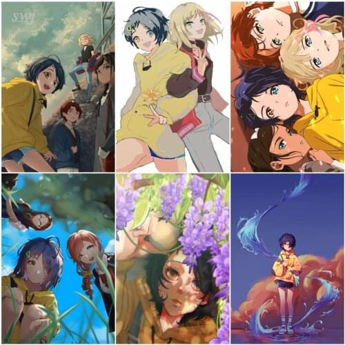 Anime Posters WONDER EGG PRIORITY Wall Poster Canvas Painting Wall Decor Wall Art Picture Photos for Childrens Room Decoration