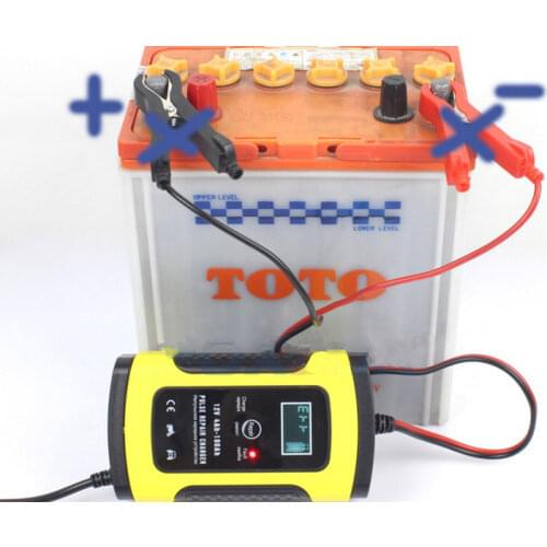 Automatic Smart 12V Car Battery Charger 5A with LCD Display with Auto Pulse Repair Function for AGM GEL Wet Lead Acid