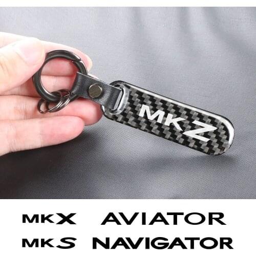 Car Keychain Buckle Pendant For Lincoln MKZ AVIATOR MKX MKS NAVIGATOR MKC CONTINENTAL MKT Auto Tuning Key Fob Ring Accessories