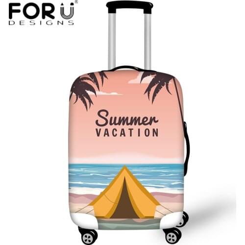 FORUDESIGNS Summer Vacation Travel Suitcase Covers New Fashion Teenagers Luggage Elastic Protective Covers Travel Accessories