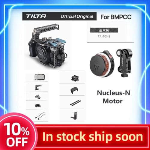 Tilta BMPCC 4K Cage TA-T01-A-G Full Cage SSD Drive Holder Top Handle Wooden side handle for BlackMagic Pocket BMPCC 4K 6k Camera