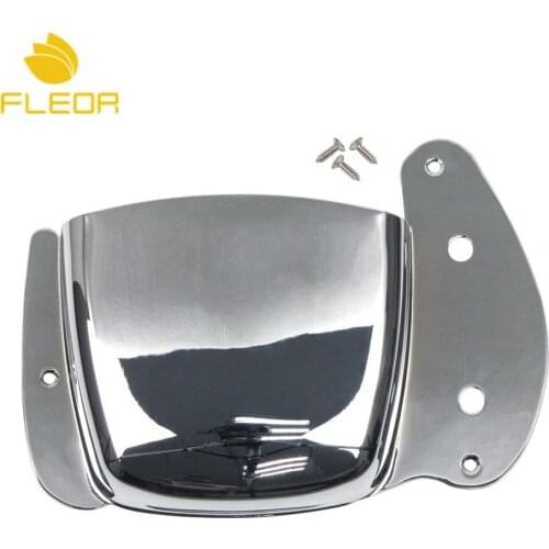 FLEOR Electric Guitar Bass Bridge Cover Protector Chrome