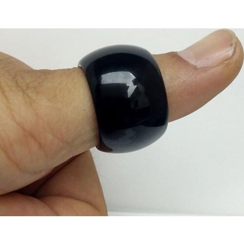 Natural crystal chalcedony ring rings men women jewelry lucky stone black gemstone jade finger ring opal emerald ring brand