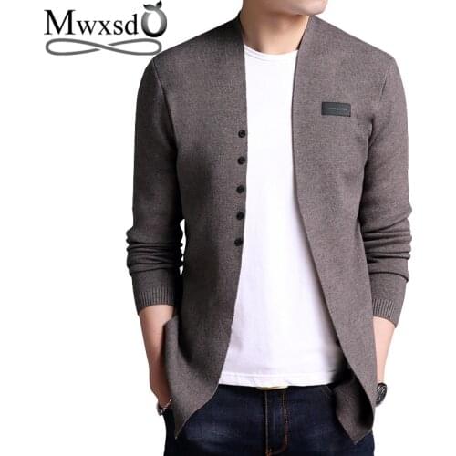Mwxsd M-6XL Plus big size Men casual cotton cardigan sweater male Slim Fit soft knit cardigan big size 4xl 5xl