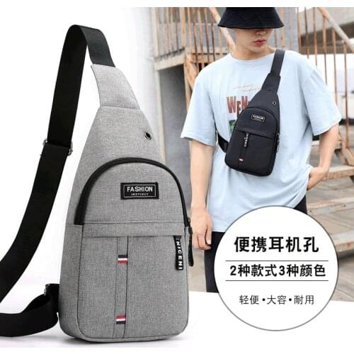 2021 Mens Backpack USB Charging Bag Mens Chest Bag Canvas Shoulder Bag Diagonal Package Messenger Travel Cross Body Bags