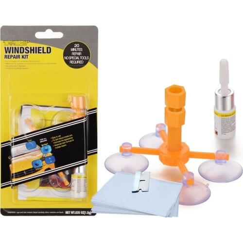 Windshield Repair Kit Quick Fix Car Cracked Glass Windscreen Repair Tool Kit Resin Sealer DIY Auto Window Screen Polishing Hot