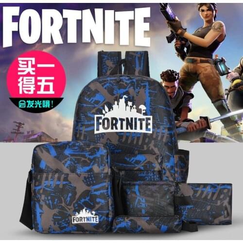 FORTNITE 5pcs Sets Backpack Students School Bags Adult Travel Bags Teens Casual Backpack beautiful pattern Daily Rucksack