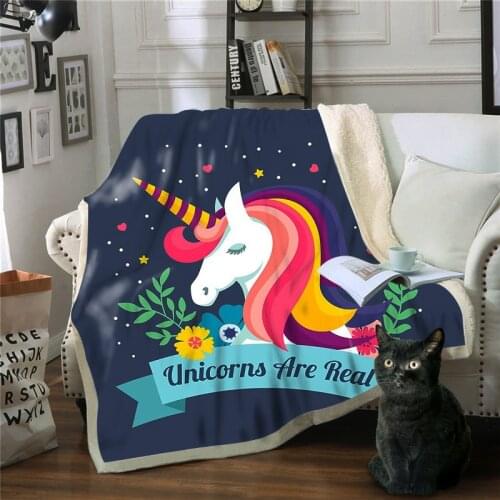 Unicorn 3D printing Blanket Hot Fashion Game Throw Blanket Picnic Travel Weighted Blanket Bedspread Kids Sofa Square Blankets