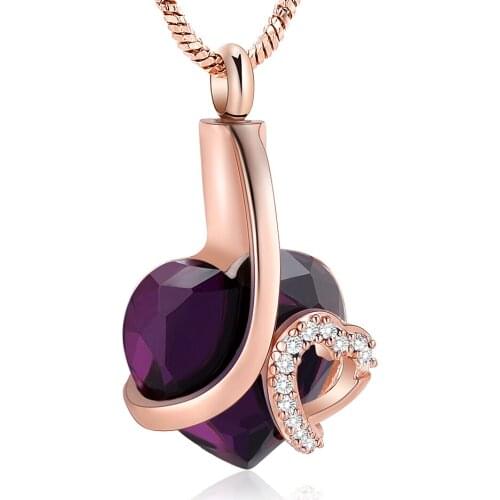 Cremation Urn Necklace for Ashes Crystal Heart Ash Keepsake Memorial Cremation Jewelry for Ashes for Mom