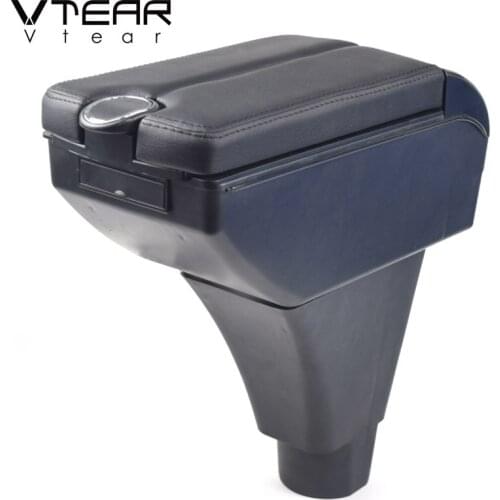 Vtear For Honda civic ep3 armrest leather car storage box usb interface arm rest car-styling abs center console accessories 2006