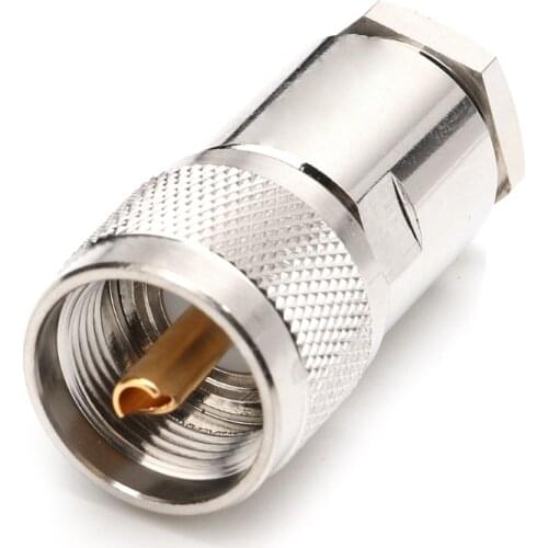 RF Coaxial Adapter UHF Male Plug PL259 Clamp RG8 RG165 RG213 LMR400 Connector