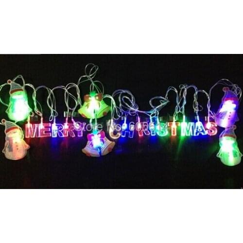 [Seven Neon]Free shipping 110V/220V merry christmas and snowman 4M 20leds party/Christmas/decoration/holiday led string light