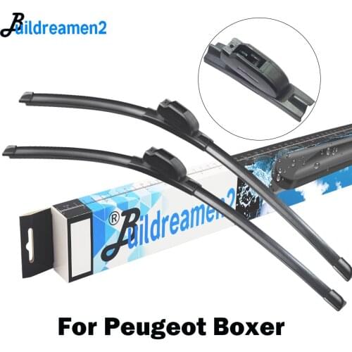 Buildreamen2 2 Pieces Car Accessories Wiper Blade Rubber Windscreen Wiper For Peugeot Boxer 1994-2016