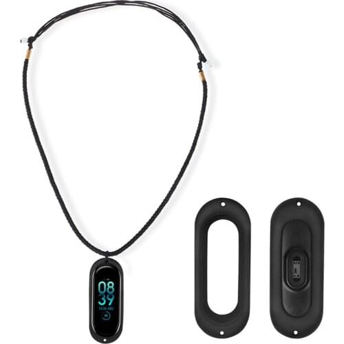 Double Holes Silicone Case with DIY Necklace for Xiaomi Mi Band 3/4 DJA99