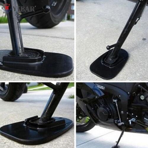Universal Motorcycle Bike Plastic Kickstand Pad Plate Base Bike Side Stand Grip Support Foot Pad Base