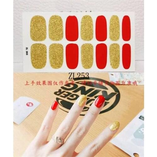 1PC Nail art Full-Cover Sticker Sheet 14tips Sticker Polish Sticker ZL231-254