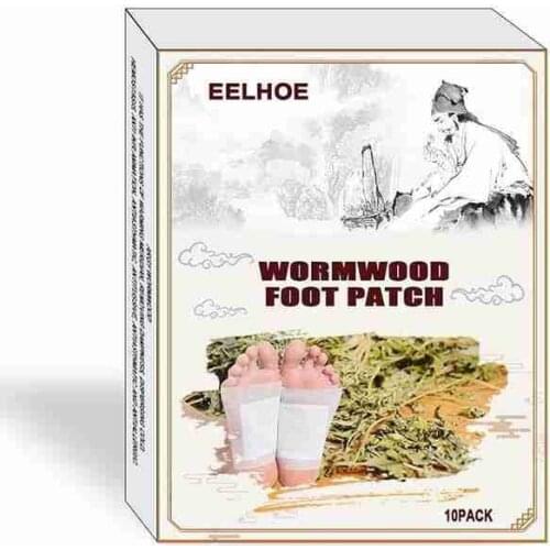 10pcs Detox Foot Patches Artemisia Argyi Pads Toxins Feet Slimming Cleansing Herbal Body Health Adhesive Pad Remove Moisture