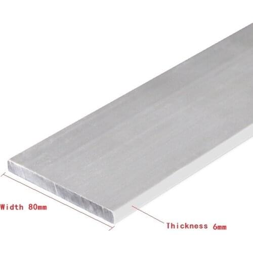 1PC/LOT 6063-T5 Aluminium Alloy Plate Thickness 6mm*Width80mm Article Aluminum Oxidation Length 150-300MM