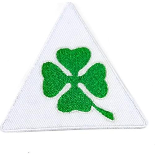 2PCS Lucky Clover Patch Iron on Transfers for Clothing Embroidery Applique Clothes Stickers DIY Sewing Accessories Women Clothes