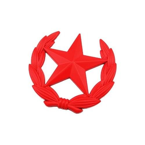 3D Red Metal Pentagram Star CPC Auto Trunk Window Emblem Badge Sticker Decals Car Accessories