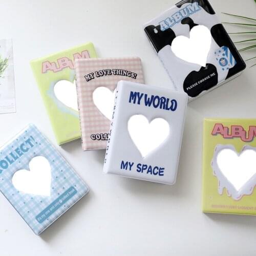 4/6 Inches Photo Album Hollow Heart Mini Photocard Holder Cartoon photocards album Instax & Stickers Storage Business Card Bag